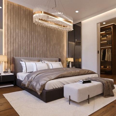 Interior Design by Carmen and Rafaele, luxurious bedroom.